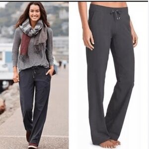 Athleta Black Track Pants with Elastic Waistband